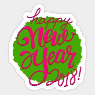 Happy New Year 2018 Sticker